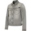 NUDIE JEANS Giacca Uomo Conny XS In Denim Grigio Lavato Bottoni