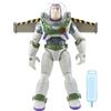 Mattel Disney Pixar Lightyear Toys, Talking Buzz Lightyear Action Figure con Liftoff Vapor Trail, 20 suoni, Jetpack con ali espandibili