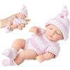 Whyzsjnclg Mini Bambole in Silicone da 7 Pollici, realistiche, per Bambini, Stile 1, morbide e morbide in Silicone per Tutto Il Corpo, con Vestiti
