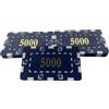 POKER CHIP SHOP 10 placche in plastica numerate da Poker Casino, 74 x 44 mm, 32 grammi, colore: blu