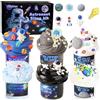 vita dennis Set da 6 pezzi Slime Fluffy Cloud, Burro Schleim & Clear Slime, Crunchy Slime per bambini, articolo regalo per ragazze e ragazzi per il compleanno (cielo stellato)