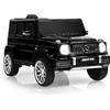 RELAX4LIFE Macchina Elettrica per Bambini 12V Mercedes-Benz G63 con 2 Porte e Cinture di Sicurezza Macchinina Giocattolo per Bambini con Telecomando, Luci LED, Musica, USB e Clacson, Nero (NERO)