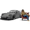 SOLIDO S1807517 1/18 RWB Body Kit (Grigio) con personaggio Mr. Nakai, prodotto finito