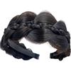 Generico Fascia per capelli intrecciata, fascia intrecciata - Fasce per capelli larghe con denti - Accessorio per fascia per capelli a lisca di pesce Fasce per capelli a treccia twist Parrucchino per donna