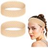 TIESOME 2 fasce regolabili in silicone per parrucca, elastici fissi antiscivolo, a prova di sudore, traspirante, beige