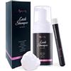 Beauty7 100ml Shampoo per Ciglia Extension Detergente in Schiuma per Ciglia con Spazzola Beauty7