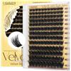 LASHVIEW Ciuffetti Extension per Ciglia, Ciuffetti di Ciglia Volumizzanti 9-18 mm, Mix di Soffici Extension per Ciglia con Curvatura D, Ciglia Singole Fai da Te, Extension per Ciglia a Casa NM13