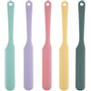 NCEJNY Set di 5 Spatole per Ceretta in Silicone Riutilizzabili, Spatola Cera Antiaderente per Depilazione Corpo, Applicatore Cera Resistente al Calore con Foro Appeso, 21.7 x 2.2 cm