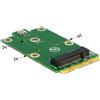 DeLOCK Adapter MiniPCIe > M.2 NGFF - Controller di memoria - M.2 (M.2) - 1 mittente/canale - Scheda M.2 - PCIe (62654)