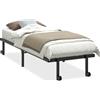 vidaXL Struttura letto senza materasso Pieghevole nero 75x190 cm Acciaio