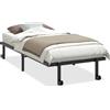 vidaXL Struttura letto senza materasso Pieghevole nero 90x200 cm acciaio