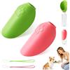 Adiwo 2 Pezzi Adattatore per bottiglie d'acqua in silicone, Verde, Rosa | Sili-cone Accessorio Per Borraccia Cane Portatile, Adattatore per borraccia da can-i per Il Campeggio Quotidiano a Pied