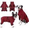 Cyponpy Cappotto Impermeabile Cane Antipioggia Maniche Lunghe con Strappo Riflettente Vestiti per Cani Cappotto Invernale Fodera in Pile Cappottino Caldo Giubbotto Cane Taglia Piccola Media Grande