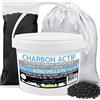 HYDROPLANETE Carbone attivo venduto in sacchi da 1 kg 2 kg/secchi da 5 kg 10kg/sacco da 25kg │ Granuli ad alta purezza │ Purificazione, filtrazione dell'aria, filtro a carbone, acquario, cantine, cappa cucina