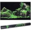 Pssopp Effetto 3D Fondale marino Acqua Erba Manifesto Rettile autoadesivo Terrario Acquario Sfondo Acquario Adesivo murale Acquario Sfondo Poster subacqueo PVC Decor Wall Paper (61 x 30cm)