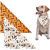 WUSJCOF 2Pezzi Bandana Regolabile Triangolare per Cani con Motivo Strega e Zucca per Cani Piccoli Medi Grandi Costume per Halloween