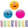 OAAO Palline Giocattolo per Animali Domestici da 3 Pezzi, Strisce di Piume Colorate in Plastica da 8 Pezzi, Palline in Lattice Resistenti al Rumore E all'Usura, Adatti A Piccoli Cuccioli.
