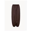 SO FLUFFY Pantaloni da donna in seta Balloon, in varie misure - Marrone