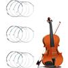 Exircy Set completo di 12 corde per violino 4/4 3/4, universali, con nucleo in acciaio, economiche e durevoli