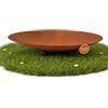 Der-Porzellan-Laden Ciotola in metallo ruggine 50 x 9 cm, decorazione rustica da giardino e decorazione arrugginita, accessorio decorativo rotondo per giardino, balcone e terrazza (medio)