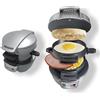YASAHNG Tostapane Sandwich/Hamburger Maker, Efficienti Con Timer Digitale Per Il Conto Alla Rovescia, Lavabile In Lavastoviglie, Perfetto Per Hamburger, Snack, Colazione Veloce DIY (Argento)