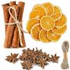 YUNSTK Noel Decoration, 30 Orange Secchees Decoration, 20 baton di Cannella Decoration, 3 m Corda di iuta, Corona di Natale, Accessori fai da te Corona dell'Avvento