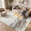 TOPICK Tappeto Salotto 160x220cm Grigio Vintage Moderno | facile da mantenere, antiscivolo, pelo corto, morbido, grande, lavabile, adatto per camera da letto, sala, cucina e ufficio