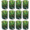 MAZZEGA ART & DESIGN - 12 Bicchieri Shot in Vetro Soffiati e Lavorati a Mano con Murrine di Murano. Linea "I Colori di Murano" 75 ml. Made in Italy (VERDE, 12)