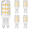 Mizlay Lampadine LED G9 Nessuno sfarfallio 3W Equivalente a 20W 25W 28W 33W Lampadine Alogene, Bianco Caldo 3000K, Non Dimmerabile, Lampadine A Risparmio Energetico G9, CRI>85, AC 220-240V, Confezione da 5