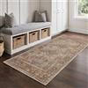 GENIMO Tappeto Persiano Vintage Classico Marrone Terra 80 x 150 cm | Antiscivolo e Lavabile in Lavatrice, Pelo Corto Morbido per Soggiorno, Camera da letto, Cucina, Ingresso e Ufficio