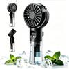 Flanliy Mini ventilatore portatile, ventilatore nebulizzatore, ventilatore tascabile USB ricaricabile con 4 velocità regolabili e nebbia d'acqua, ventilatore portatile silenzioso per casa, ufficio, viaggi