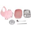 Culnflun Lunch Box, Lunch Box Contenitori termici con scomparto in acciaio inossidabile a forma di fotocamera per picnic per bambini (Pink)