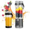 TWSOUL Frullatore portatile to go & smoothie Maker, mini frullatore da 600 ml con 12 lame, bicchiere senza BPA con coperchio a prova di perdite e apertura per bere, frullatore di tipo C, 22000 giri/min