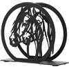 SILENRADAWN Porta Tovaglioli Cavallo Traforato in Ferro Nero da Tavolo | Porta Carta da Cucina, Base per Tovagliolo, Moderno da Tavolo, per Cucina e Ogni Occasione