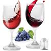 Vaileal Bicchieri da vino in plastica to go, 200 ml, da campeggio, infrangibili, moderni bicchieri da vino rosso, infrangibili, in plastica, per viaggi, campeggio, attività all'aperto, picnic