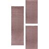 Carpettex Set di tappeti a pelo lungo Shaggy, per camera da letto, 3 pezzi, rosa, set da letto: 2 x 60 x 110 + 1 x 80 x 150 cm