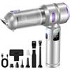 SLOKSFil Aspirapolvere per Auto 4-in-1, Senza Fili 28000Pa/100W, 3 Marce, 240000 giri/min, Display LCD Batteria 6000mAh, Aspira Peli Animali per Auto,Cucina,Divani,Ufficio,Casa,Computer
