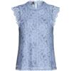 PIECES Maglietta da Donna PCOLLINE SL Lace Top Noos BC Kentucky Blue, XS