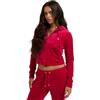 Juicy Couture Felpa Classica da Donna in Velluto con Cappuccio con Logo Juicy