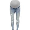 Jack & Jones Olmblush Mid SK Raw Ankle DNM Jeans Donna