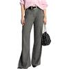 Morgan Pantaloni 251-panis.f Grigio Perla, Grigio Perla M, XS