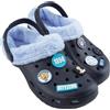 MANCHESTER CITY F.C. Clogs - Zoccoli invernali da uomo con fodera in pile e ciondoli rimovibili, scarpe da giardino per adolescenti, con cinturino antiscivolo, regalo per uomo