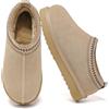 Meik Mangni Pantofole Donna Uomo Inverno Scarponi da Neve in Pelle Unisex-Adulto Caldi Ciabatte da Casa Antiscivolo,35-44 EU