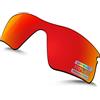 Bowyer Polarizzed, lenti di ricambio per occhiali da sole Oakley Radar Range, colore rosso fuoco a specchio