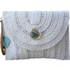 OE! Pochette in paglia con spilla removibile artigianale a forma di pesce