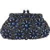 Boutique De FGG Fiore Pochette e Clutch Cristallo Donne Borse da Sera Corona Sposa Borsetta da Matrimonio com Strass,Mini