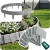 VOUNOT® Bordura per Aiuola Effetto Pietra 2,5m, 10 Pezzi, Grigio Chiaro