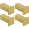 SAYAYO Ganci Accappatoio Bagno in Acciaio Inox Ganci Appendiabiti da Parete, Oro Appendi Strofinacci Cucina Gancio, Quadrato Gancio Appendi Accappatoio, Capacità Carico 15 kg, 4 Pezzi