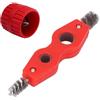 HERKINDNESS 4-in-1 Doppio Sbavatore Interno Ed Esterno Universale e Utensili per Sbavatura Interno Ed Esterno, Rosso Utensile per Sbavatura di Tubi in Rame, Sbavatura Dei Tubi per Tubi in Rame
