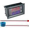 Gebildet LED 2in1 Multimetro Display del Pannello Rilevatore di Amperaggio di Tensione con Trasformatore di Corrente 230V/380V, Volt Amp Meter Voltmetro Digitale Amperometro AC 50V-500V 10A